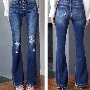 KanCan distressed flare jeans
